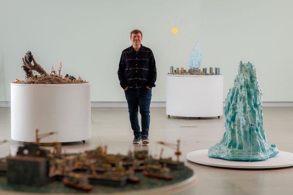 Jude Griebel in his exhibition Illuminated Collapse